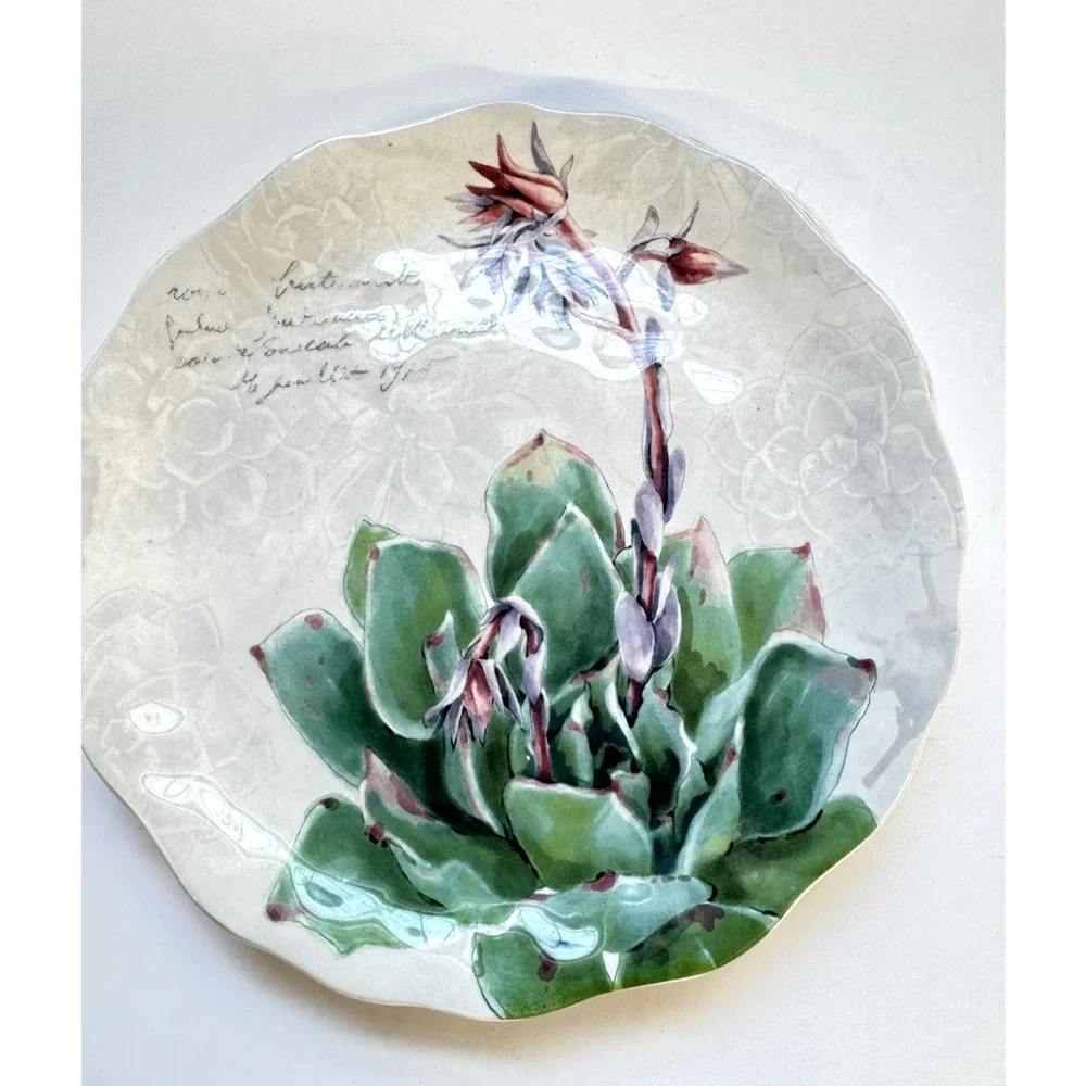 2-POTTERY BARN Desert Beauty Collection Watercolor Style Cactus 9